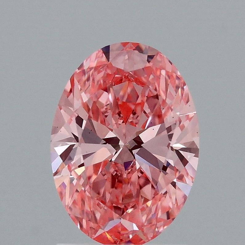 1.55 Ct. Fancy Vivid Pink Oval Lab Grown Diamond