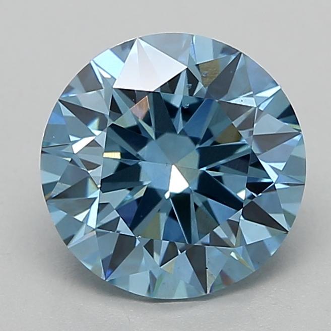 2.17 Ct. Fancy Vivid  Blue Round Lab Grown Diamond