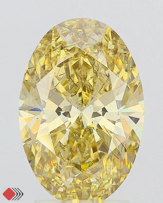 3.07 Ct. Fancy Intense Yellow Oval Lab Grown Diamond