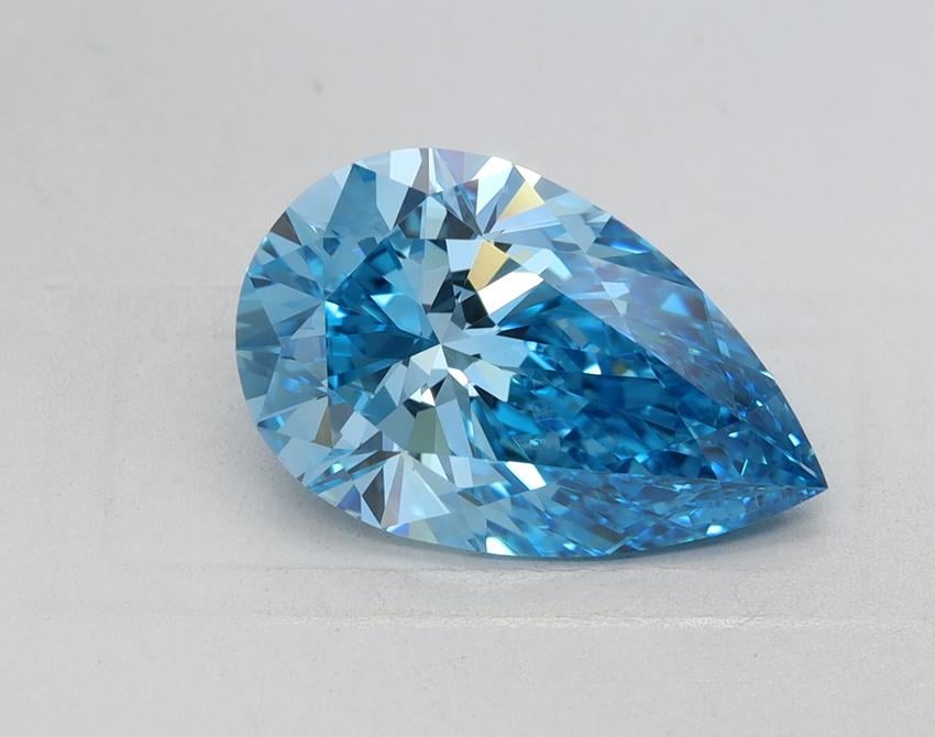 1.80 Ct. Fancy Vivid Blue Pear Lab Grown Diamond