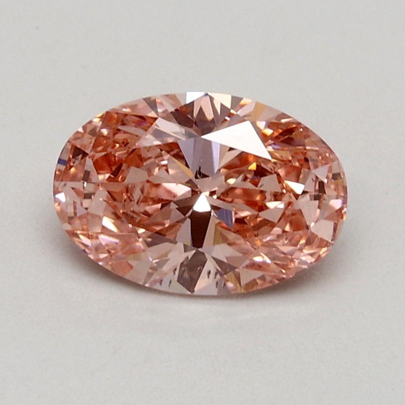 0.70 Ct. Fancy Intense Pink Oval Lab Grown Diamond