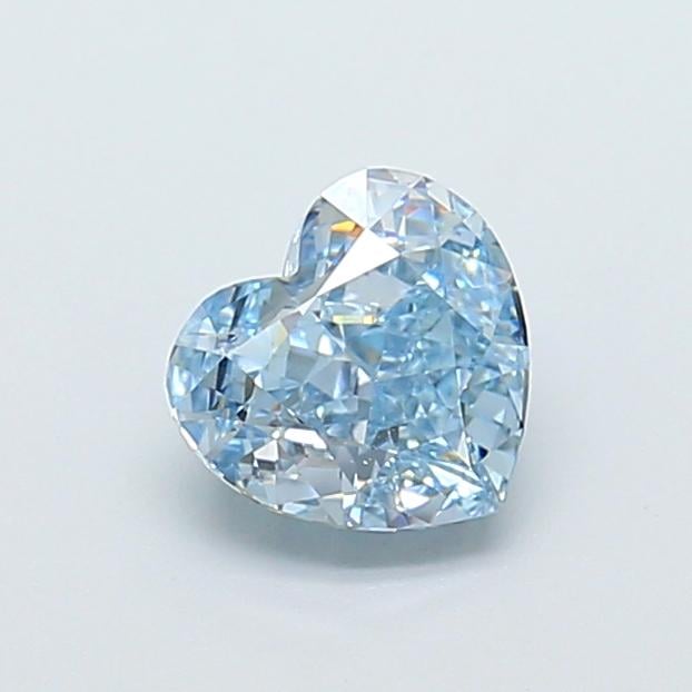 1.08 Ct. Fancy Vivid  Blue Heart Lab Grown Diamond