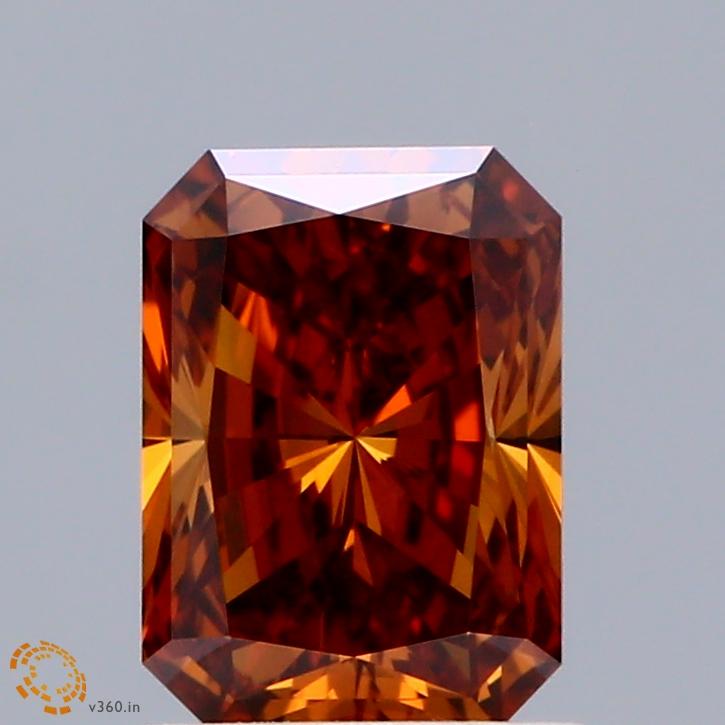 1.04 Ct. Fancy Orange Radiant Lab Grown Diamond