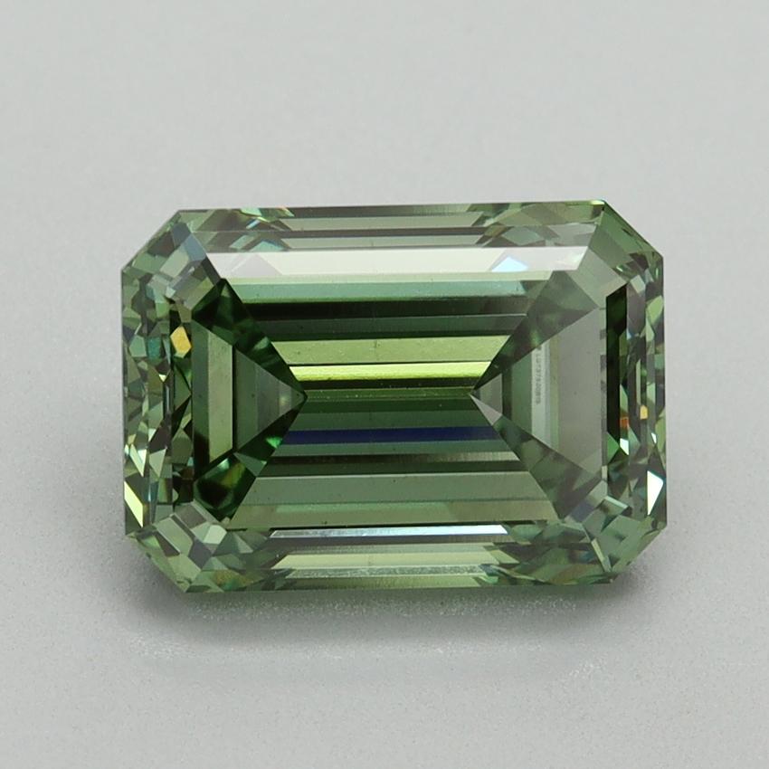 3.15 Ct. Fancy Vivid Green Emerald Lab Grown Diamond