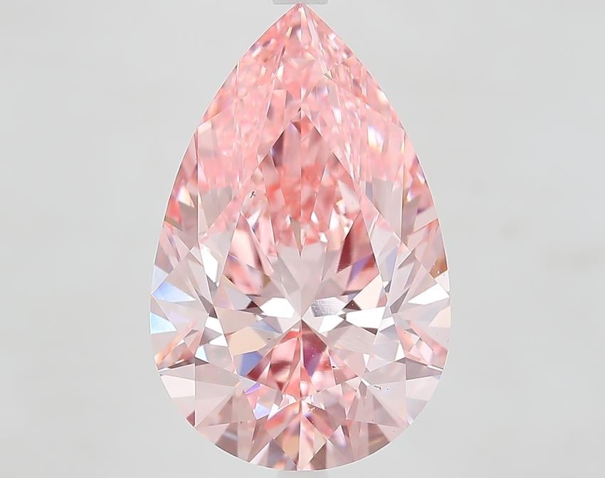 7.97 Ct. Fancy Vivid Pink Pear Lab Grown Diamond