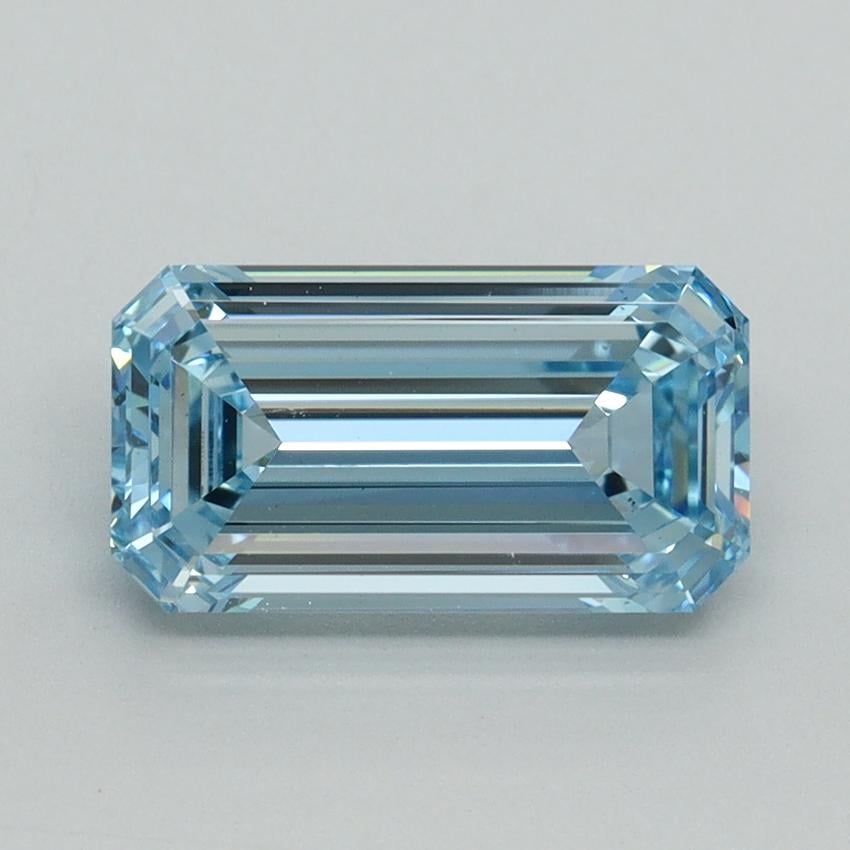 2.08 Ct. Fancy Intense Blue Emerald Lab Grown Diamond