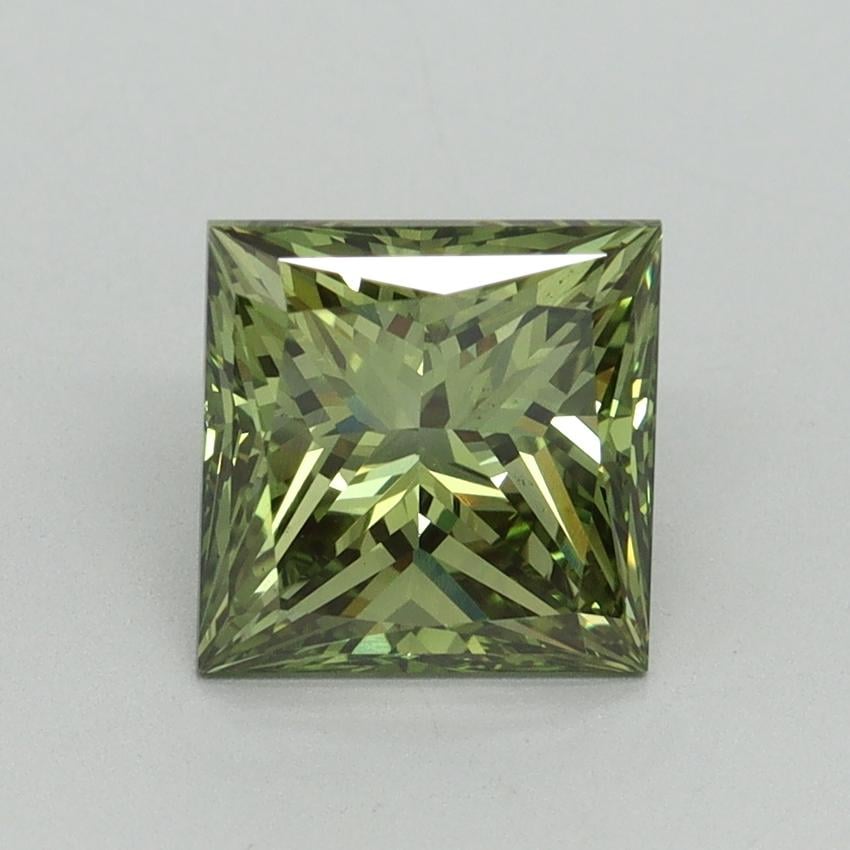 2.09 Ct. Fancy Vivid Green Princess Lab Grown Diamond