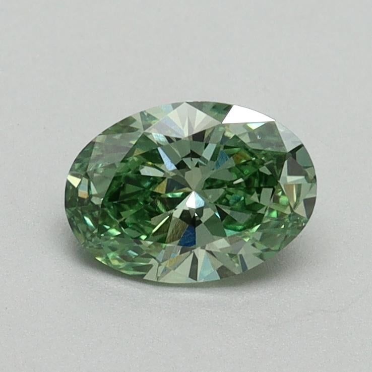 0.60 Ct. Fancy Vivid Pacific Green Oval Lab Grown Diamond