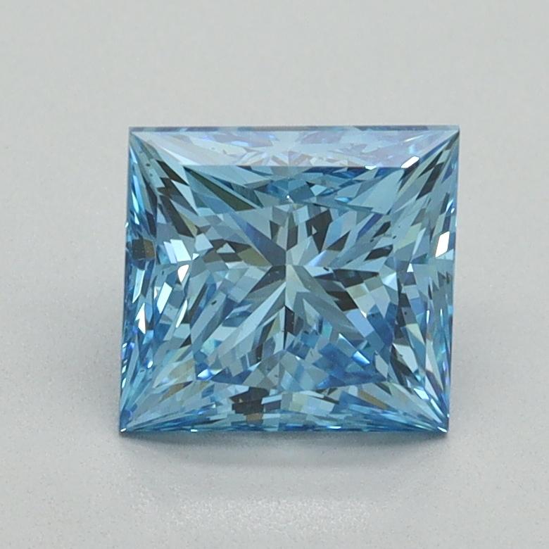 1.50 Ct. Fancy Vivid Blue Princess Lab Grown Diamond