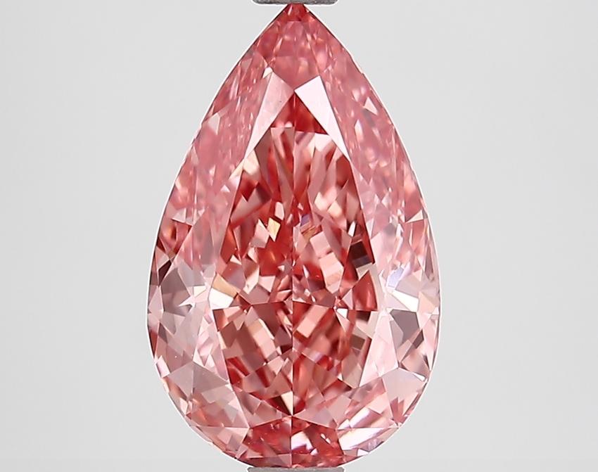 2.52 Ct. Fancy Vivid Pink Pear Lab Grown Diamond