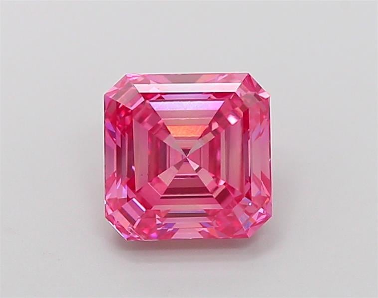 1.55 Ct. Fancy Vivid  Pink Asscher Lab Grown Diamond