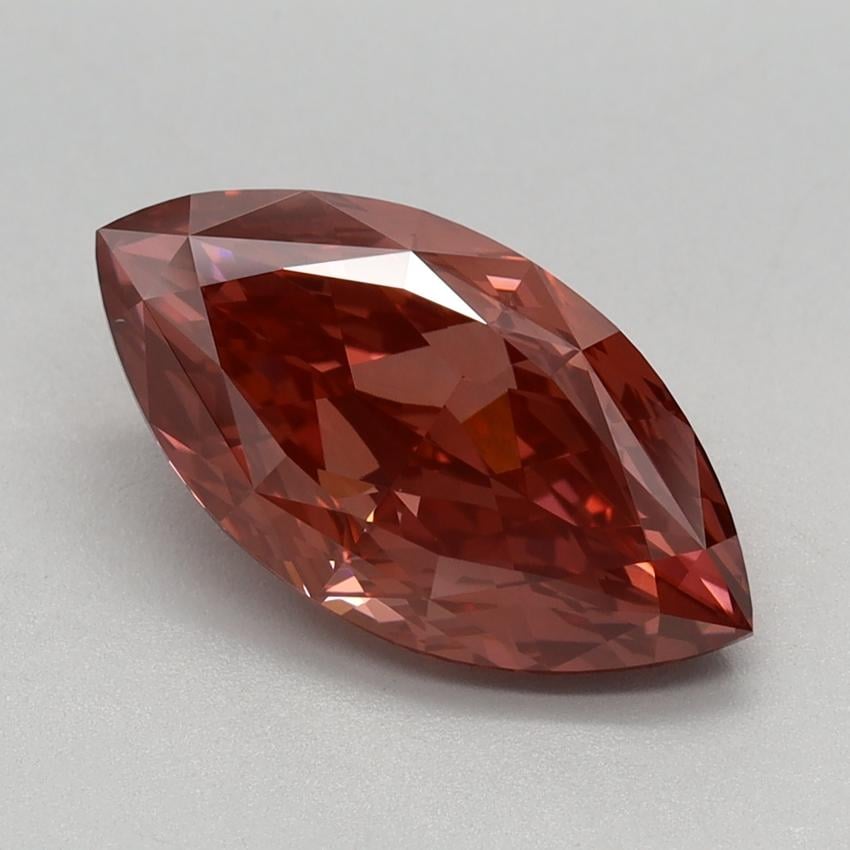 2.17 Ct. Fancy Vivid Brownish Pink Marquise Lab Grown Diamond