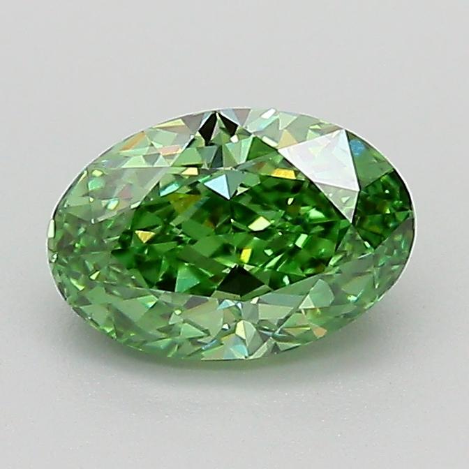1.01 Ct. Fancy Vivid Green Oval Lab Grown Diamond
