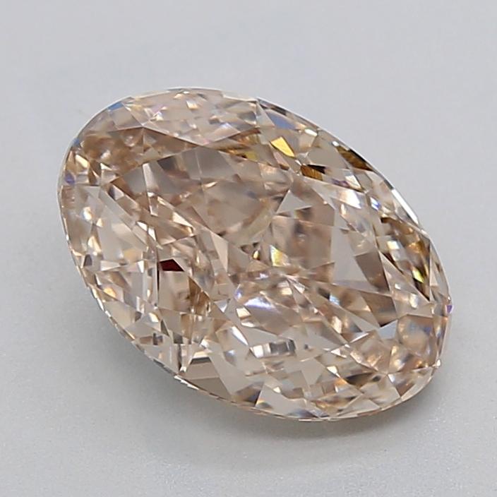 3.01 Ct. Light  Brown Oval Lab Grown Diamond