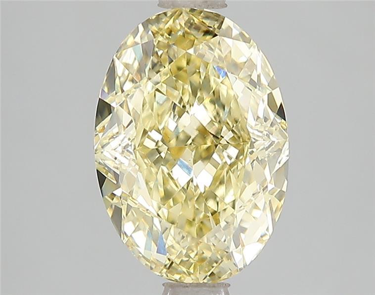 3.07 Ct. Fancy Vivid Yellow Oval Lab Grown Diamond