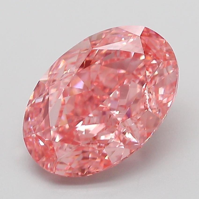 3.02 Ct. Fancy Vivid Pink Oval Lab Grown Diamond