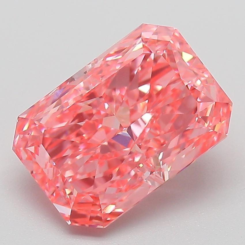 3.03 Ct. Fancy Pink Radiant Lab Grown Diamond