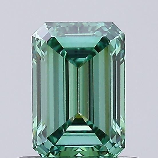 0.64 Ct. Fancy Vivid Green Emerald Lab Grown Diamond