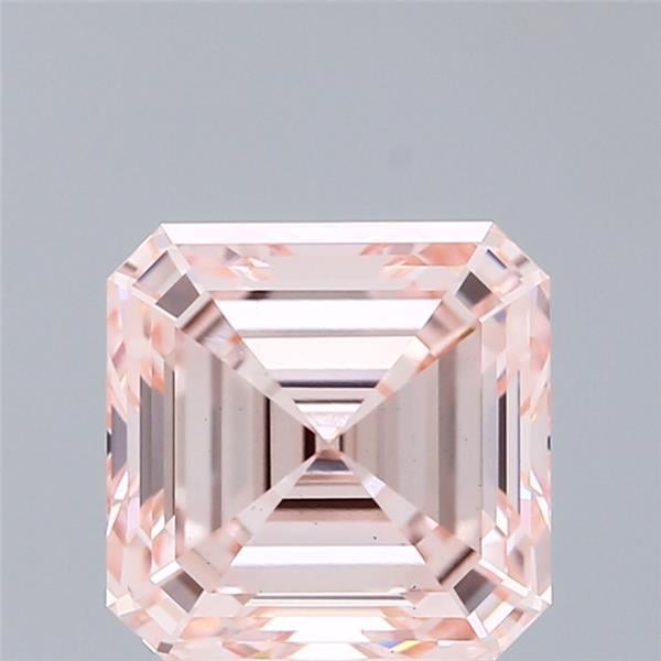 3.12 Ct. Fancy Intense Pink Asscher Lab Grown Diamond