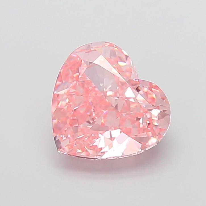 4.06 Ct. Fancy Vivid Pink Heart Lab Grown Diamond