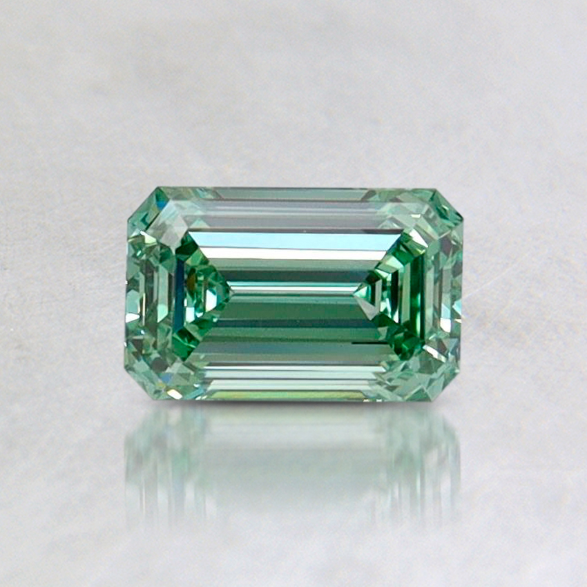 0.53 Ct. Fancy Intense Pacific Green Emerald Lab Grown Diamond