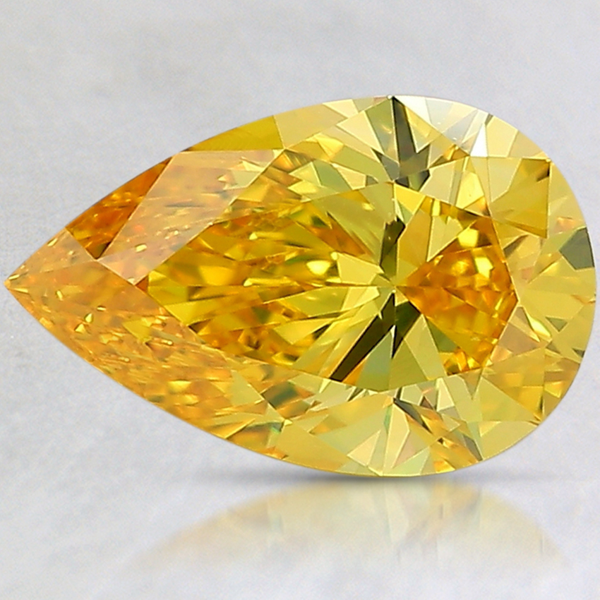 1.98 Ct. Fancy Vivid Yellow Pear Lab Created Diamond