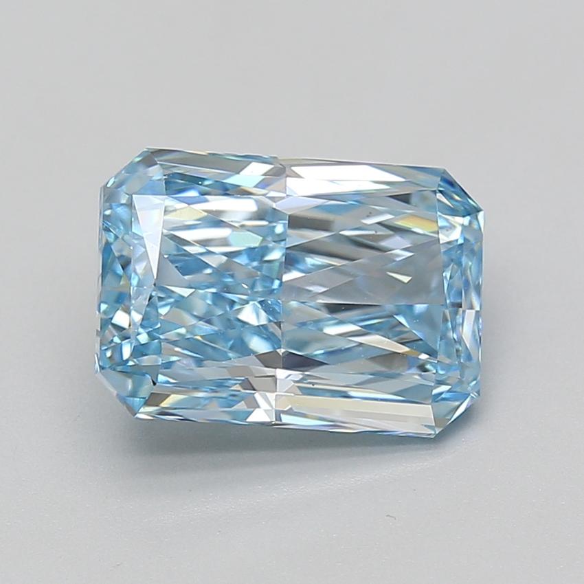 4.00 Ct. Fancy Vivid Blue Radiant Lab Grown Diamond
