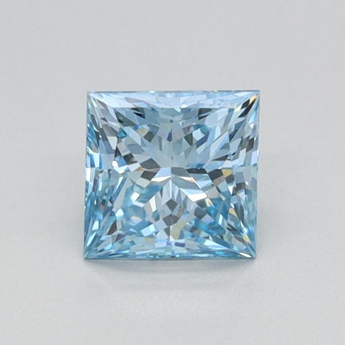 0.53 Ct. Fancy Vivid Blue Princess Lab Grown Diamond