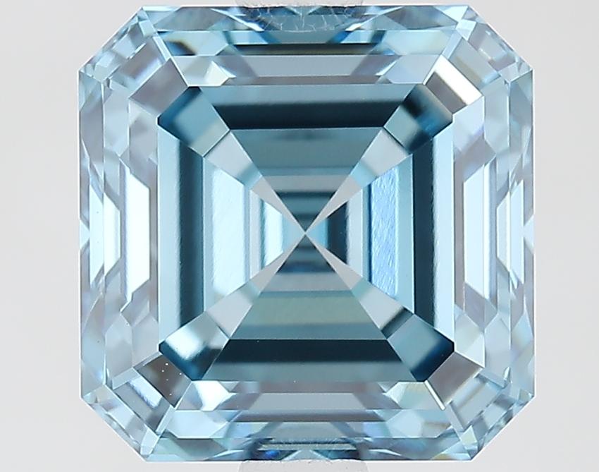2.65 Ct. Fancy Vivid Blue Asscher Lab Grown Diamond