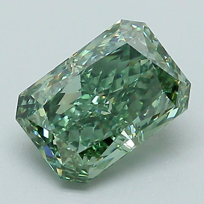 1.45 Ct. Fancy Vivid Green Radiant Lab Grown Diamond
