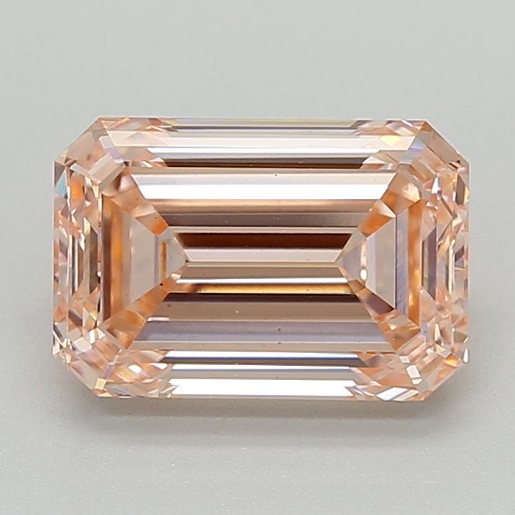 1.84 Ct. Fancy Intense Pinkish Orange Emerald Lab Grown Diamond