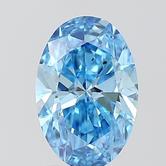 1.51 Ct. Fancy Vivid Blue Oval Lab Grown Diamond