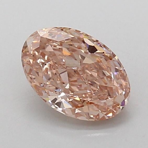 1.09 Ct. Fancy Intense Brownish Pink Oval Lab Grown Diamond