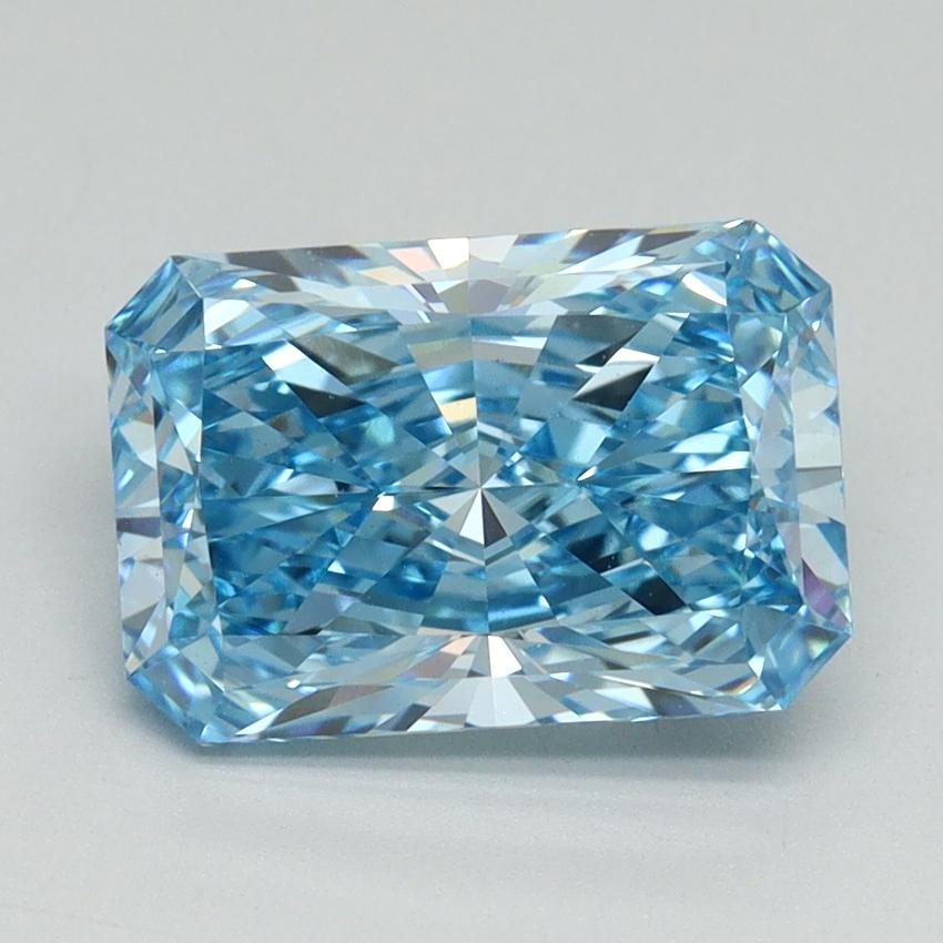2.73 Ct. Fancy Vivid Blue Radiant Lab Grown Diamond