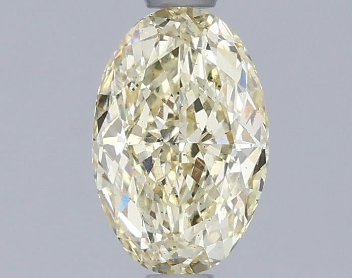 1.06 Ct. Fancy Light  Yellow Oval Lab Grown Diamond
