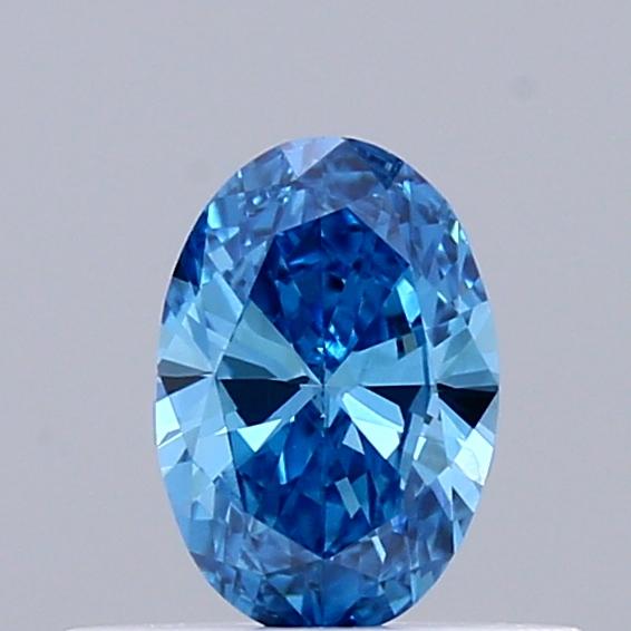 0.33 Ct. Fancy Vivid Blue Oval Lab Grown Diamond