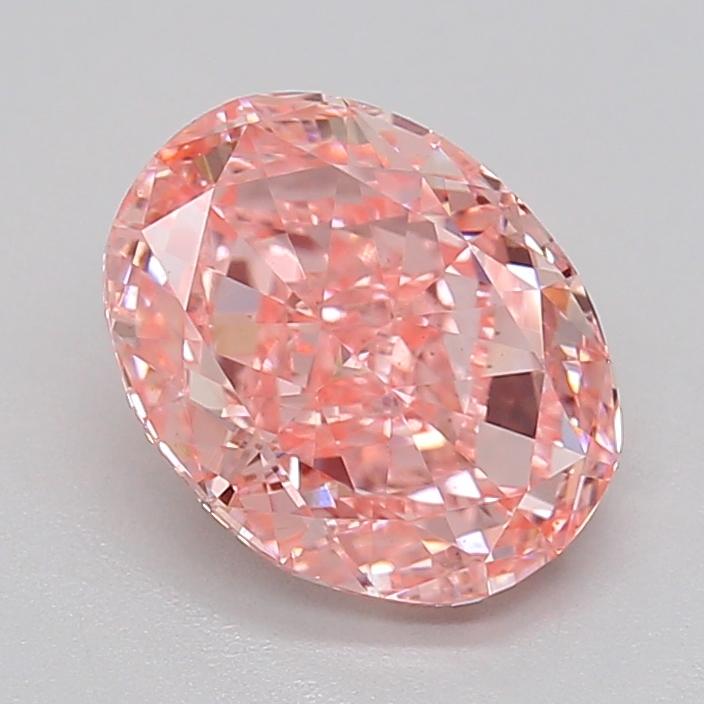 2.01 Ct. Fancy Vivid  Pink Oval Lab Grown Diamond