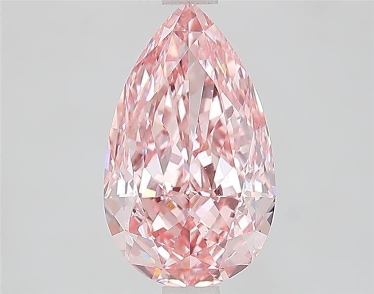 2.06 Ct. Fancy Vivid  Pink Pear Lab Grown Diamond