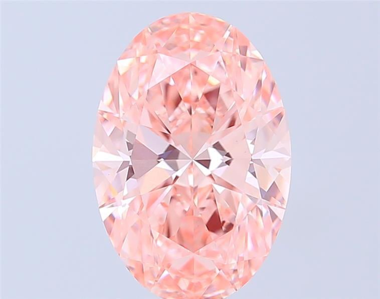 4.02 Ct. Fancy Vivid Pink Oval Lab Grown Diamond