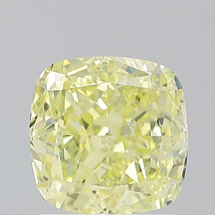 2.01 Ct. Fancy Intense  Yellow Cushion Diamond