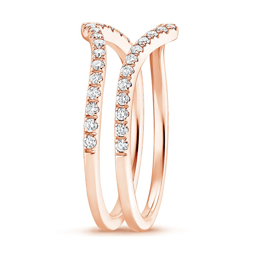Flair Nested Diamond Ring Stack (1/3 ct. tw.) in 14K Rose Gold