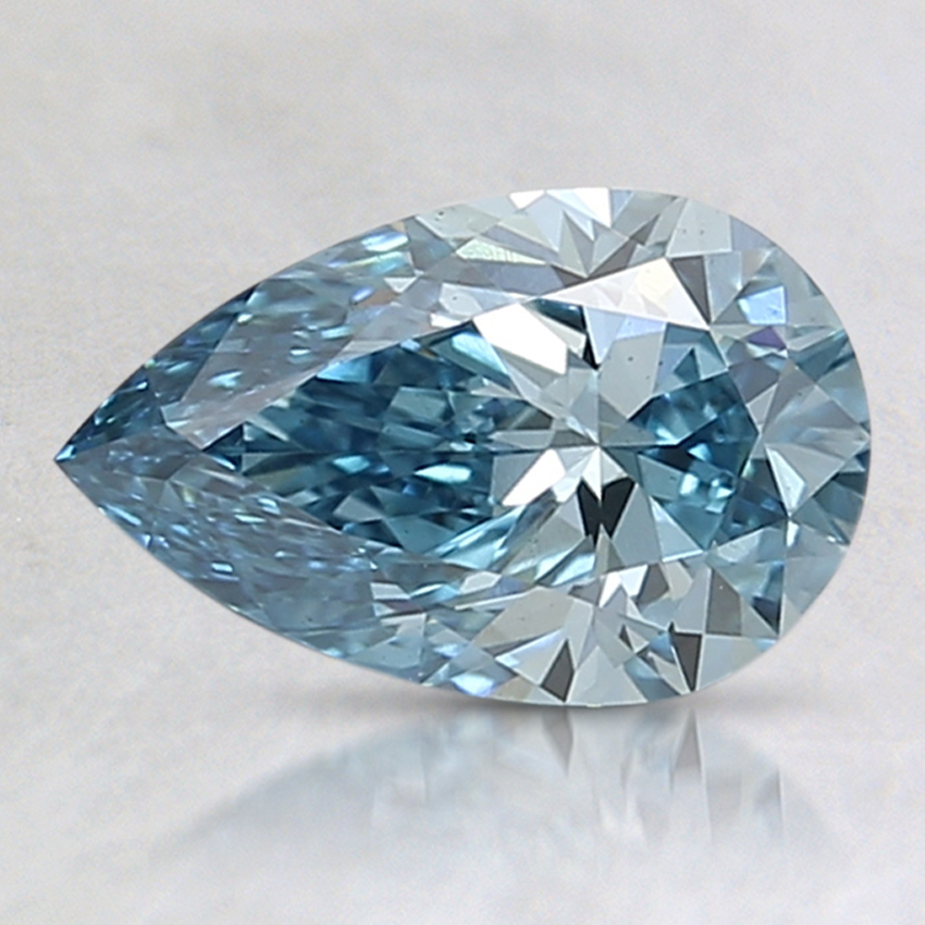 1.12 Ct. Fancy Vivid Blue Pear Lab Created Diamond
