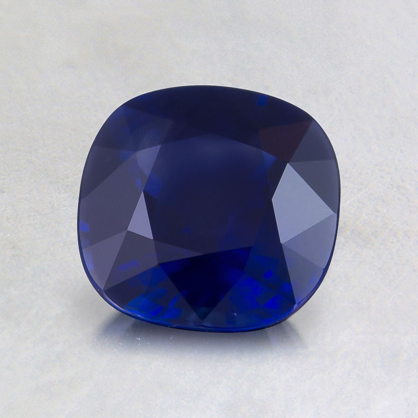 6.5mm Premium Dark Blue Cushion Sapphire