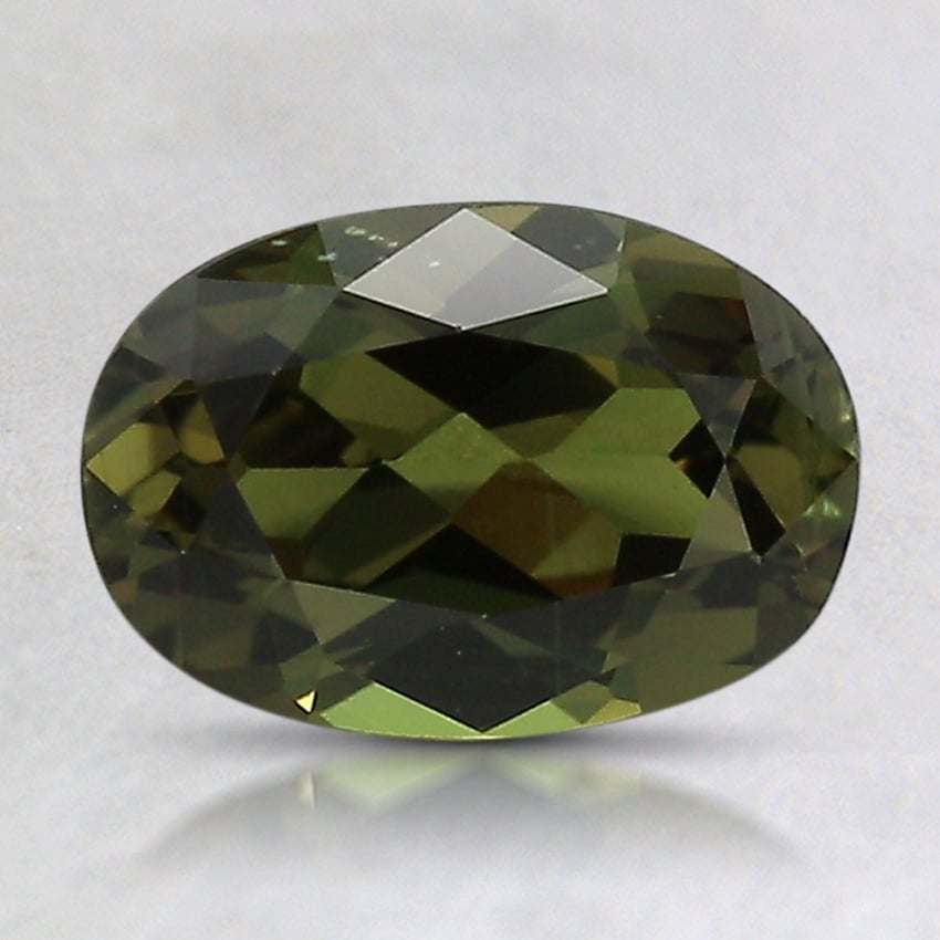 8.4x5.8mm Unheated Green Oval Australian Sapphire