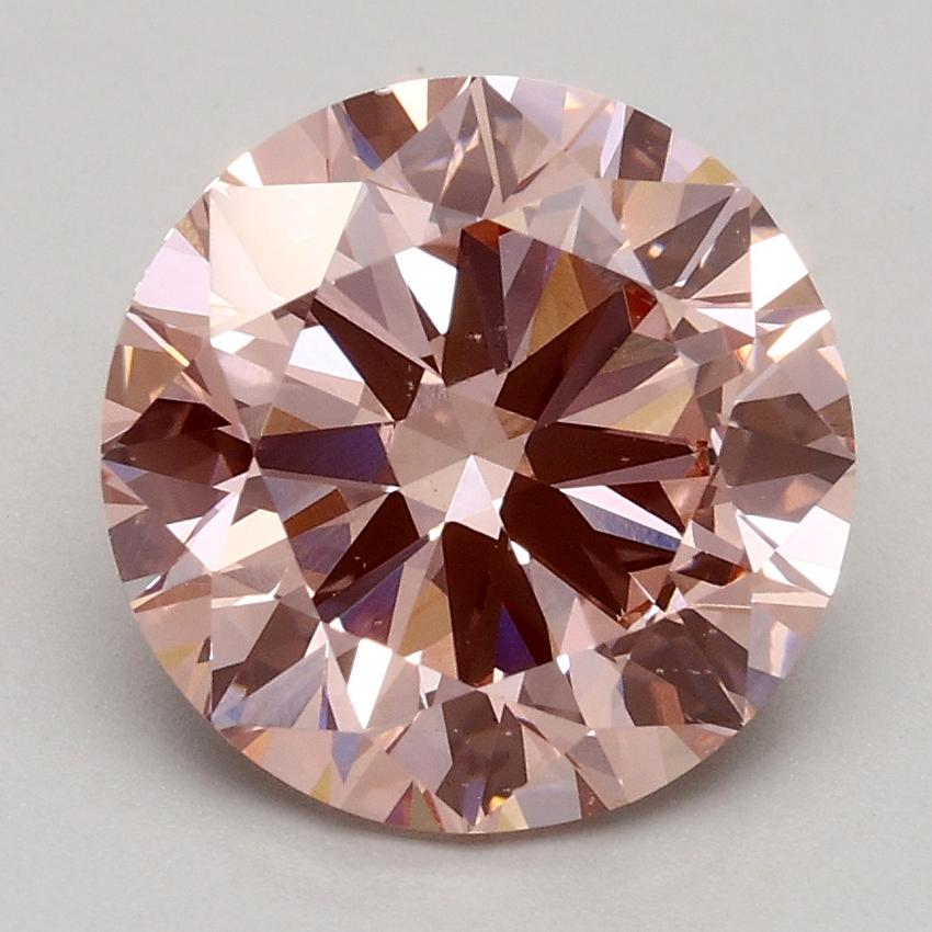 2.50 Ct. Fancy Intense Pink Round Lab Grown Diamond