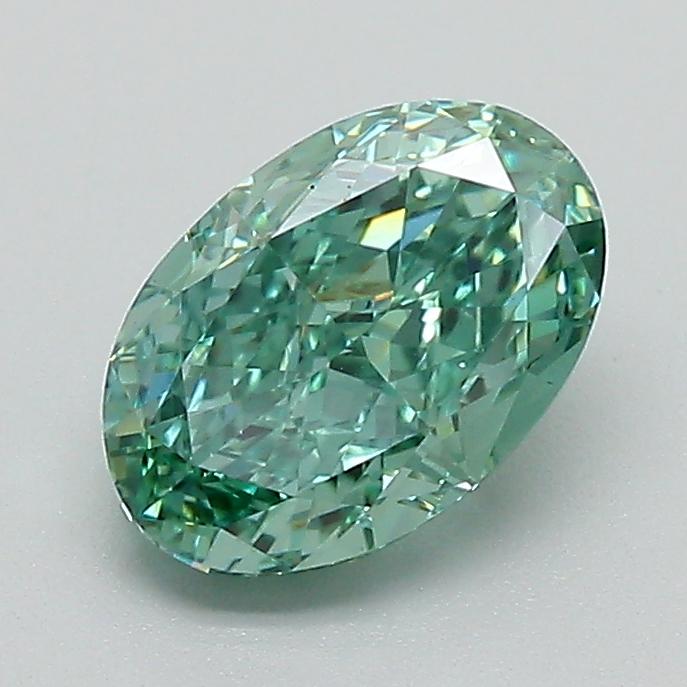 1.26 Ct. Fancy Vivid Green Oval Lab Grown Diamond