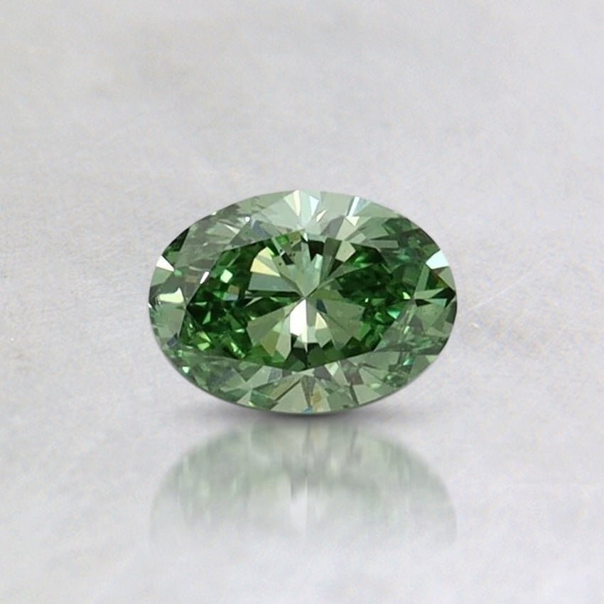 0.3 Ct. Fancy Vivid Pacific Green Oval Lab Grown Diamond
