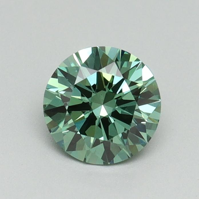 0.62 Ct. Fancy Vivid Green Round Lab Grown Diamond