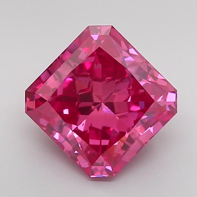 3.05 Ct. Fancy Vivid Pink Radiant Lab Grown Diamond