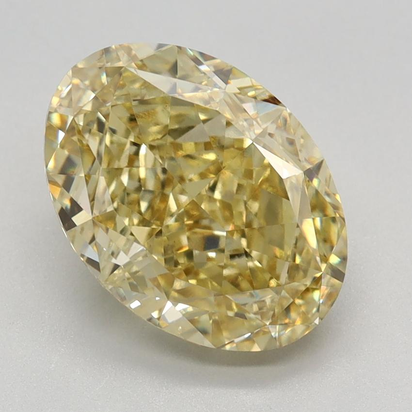 3.26 Ct. Fancy Intense Yellow Oval Lab Grown Diamond